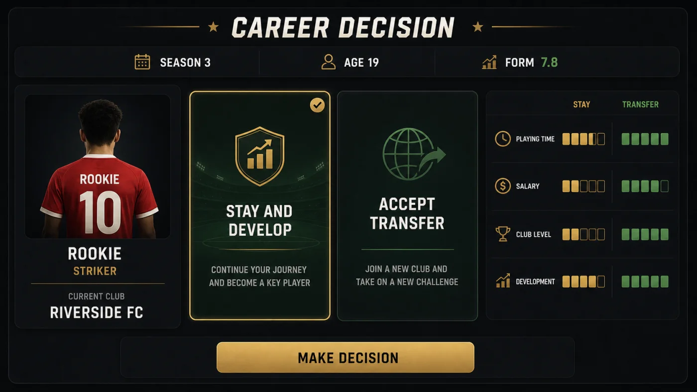 Guide illustration of a Copero transfer decision